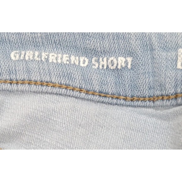 Lane Bryant Plus Size 20 Denim Shorts Light Wash Cut Off Girlfriend Distressed - Picture 6 of 6